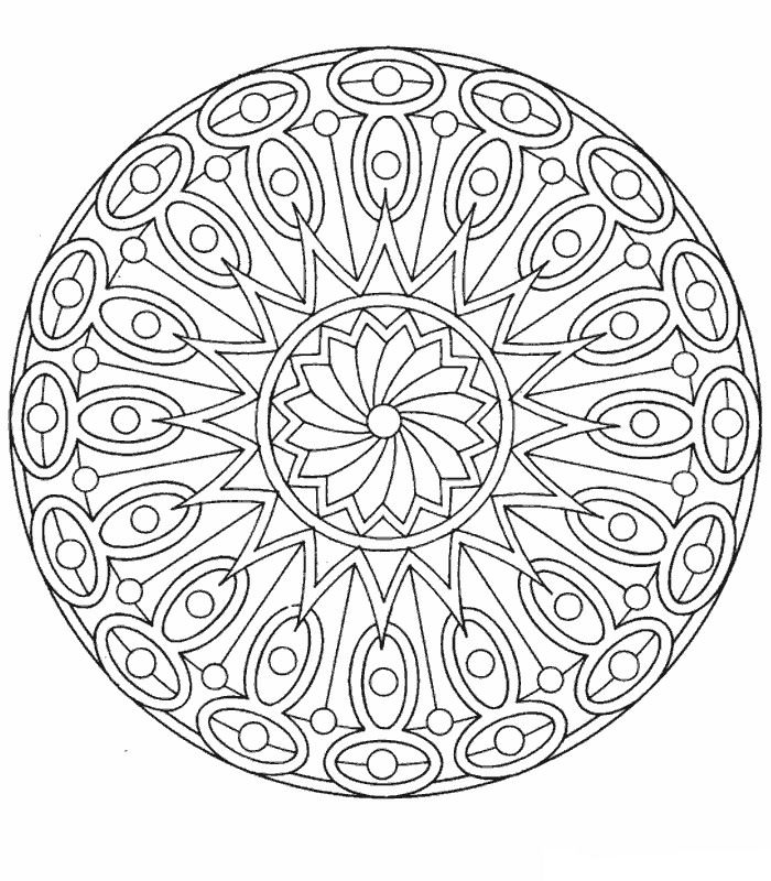 Plansa de colorat cu Mandala 27 20